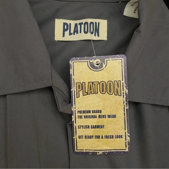 Platoon Men’s Guayabera Dark Grey - Picture 6 of 6